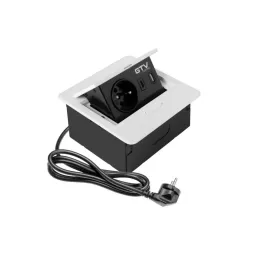 Dvižna električna vtičnica BOX MINI 1x230V + 2xUSB A+C / Bela