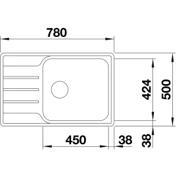 Pomivalno korito iz nerjavnega jekla Blanco LEMIS XL 6 S-IF Compact