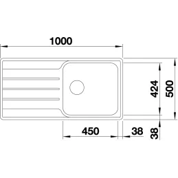 Pomivalno korito iz nerjavečega jekla Blanco LEMIS XL 6 S-IF