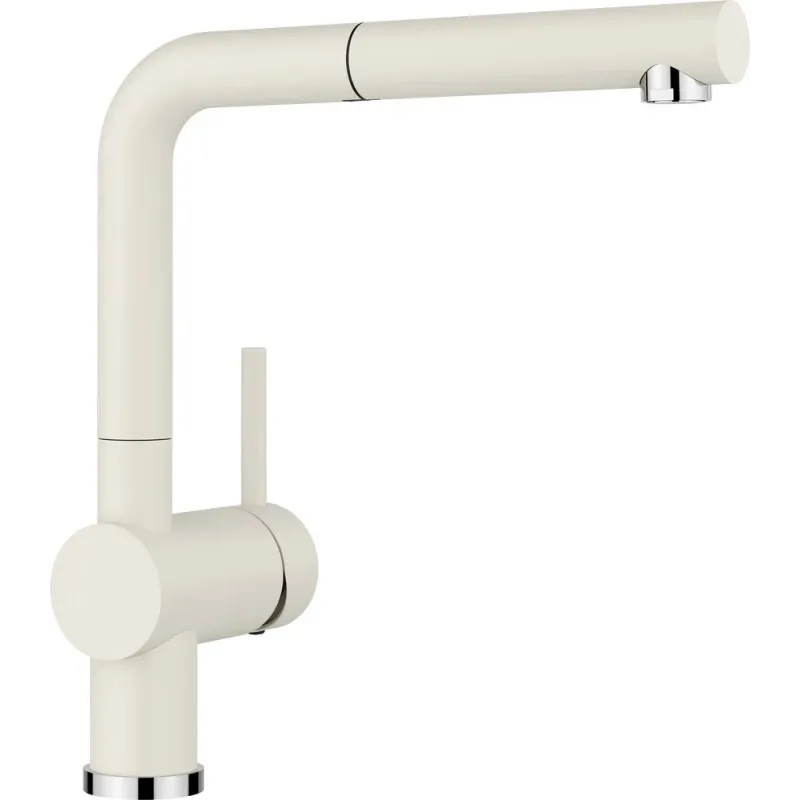 Blanco LINUS-S armatura z izvlečnim pršilnikom – Silgranit / bela Soft