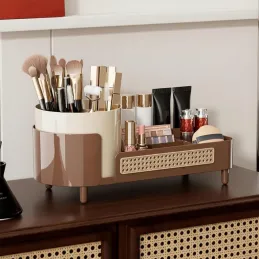 Vrtljiv organizator za kozmetiko MAKEUP / Rjava