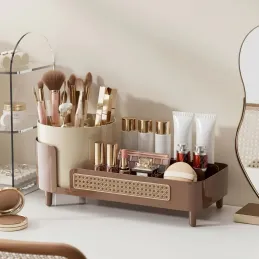 Vrtljiv organizator za kozmetiko MAKEUP / Rjava