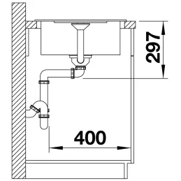 Kamnito-keramično pomivalno korito Blanco METRA 45 S Compact / črna