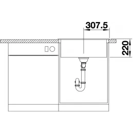 Granitno pomivalno korito Blanco PLEON 6 / vulkansko siva