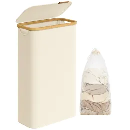 Košara za perilo SOFT 60 l / Bela