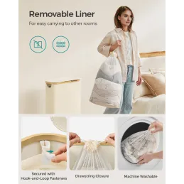 Košara za perilo SOFT 60 l / Bela