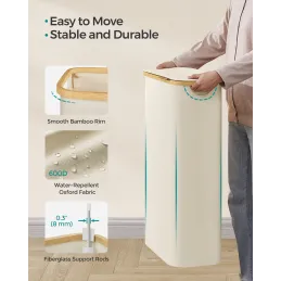 Košara za perilo SOFT 60 l / Bela