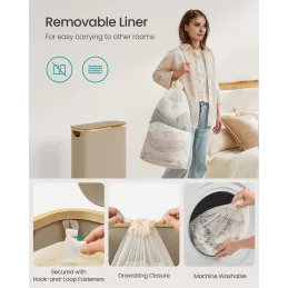 Koš za perilo SOFT 60 l / rjava