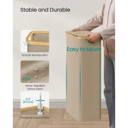 Koš za perilo SOFT 60 l / rjava