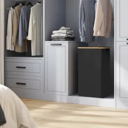 Košara za perilo SOFT 90 l / Črna