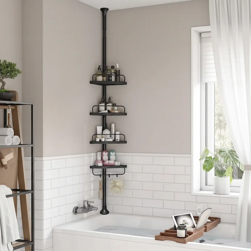 Kotni kopalniški regal REGALO SPA / Črn