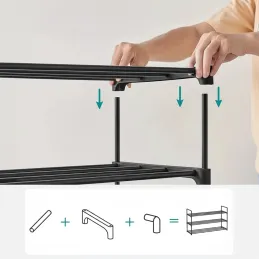 Stojalo za čevlje EKKO LINE / Mat črna