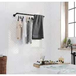Set 2 kosov obešalnih palic za oblačila REGALO DUO 920 mm / mat črna