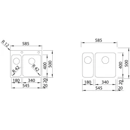 Pomivalno korito iz nerjavnega jekla Blanco SOLIS 500-IF/A / PushControl