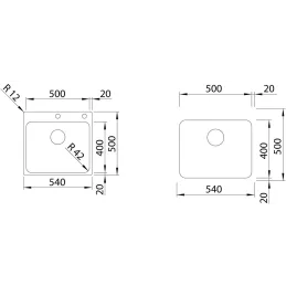 Pomivalno korito iz nerjavnega jekla Blanco SOLIS 400-IF/A / PushControl