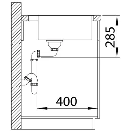 Pomivalno korito iz nerjavnega jekla Blanco SOLIS 400-IF/A / PushControl