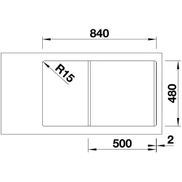 Kameninový drez Blanco SONA 45 S