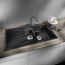 Pomivalno korito iz granita Blanco SONA 6 S / Antracit