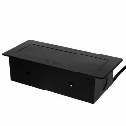 Izvlečna električna vtičnica MODERO SCHUKO 3x230V / mat črna
