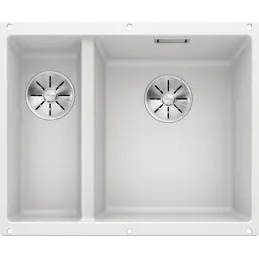 Pomivalno korito iz keramike Blanco SUBLINE 340 / 160 U / levo