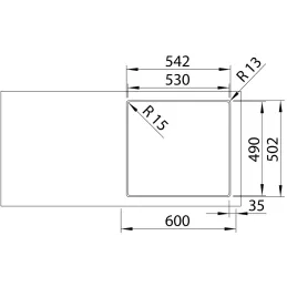 Pomivalno korito iz nerjavnega jekla Blanco SUPRA 400-IF/A