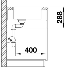 Pomivalno korito Blanco ZEROX 500-U iz nerjavnega jekla
