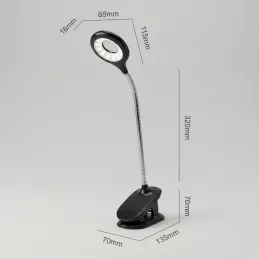 Namizna LED-svetilka s pritrdilnim nosilcem za mizo 4W ALBO / Črna