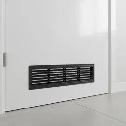 Dvostranska prezračevalna rešetka za vrata 430 x 115 mm / Črna