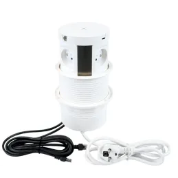 Izvlečna električna vtičnica MULTIBOX 4x 230V + 2x USB + 2x RJ45 / Bela