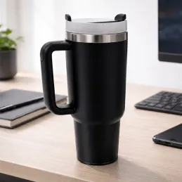 Termo kozarec za napitke TROPHY 1200 ml / Črna
