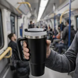 Termo lonček za pijačo TROPHY 1200 ml / Bel