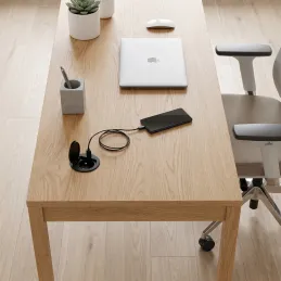 Notranja vtičnica ALPHA BOX SCHUKO 1x230V + USB C / mat črna