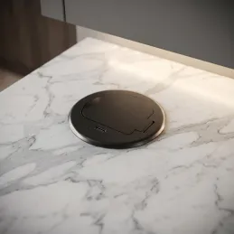 Notranja vtičnica ALPHA BOX SCHUKO 1x230V + USB C / mat črna