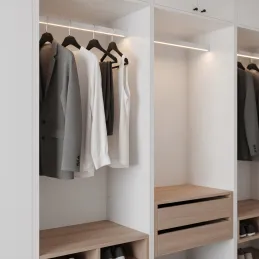 Obešalna palica SLIM za LED-trak s pokrovčkom / Mat bela