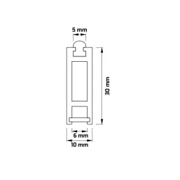 Obešalna palica SLIM za LED-trak s pokrovčkom / Mat bela
