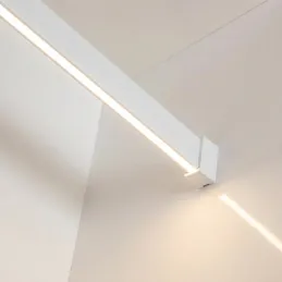 Obešalna palica SLIM za LED-trak s pokrovčkom / Mat bela