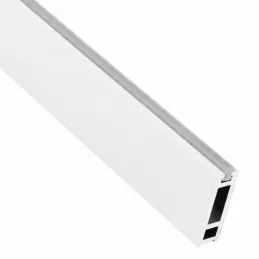Obešalna palica SLIM za LED-trak s pokrovčkom / Mat bela