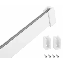 Obešalna palica 1 m SLIM za LED-trak z zaključki / Mat bela