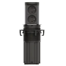 Izvlečna električna vtičnica Elevator NEW 2x230V FRENCH / nerjavno jeklo