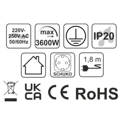 Vgradni razdelilnik SLIM BOX SCHUKO 3x 230V / nerjavno jeklo