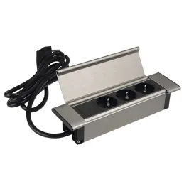 Vgradni razdelilnik SLIM BOX SCHUKO 3x 230V / nerjavno jeklo