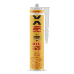 Silikonsko-akrilni tesnilni kit 280 ml / prozoren
