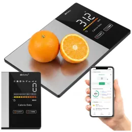 Kuhinjska digitalna tehtnica z aplikacijo FIT BODY / Črna