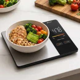 Kuhinjska digitalna tehtnica z aplikacijo FIT BODY / Črna