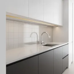 Aluminijasti profil ZARIA za LED-osvetlitev z mlečnim pokrovom / Zlata