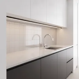 Aluminijasti profil ZARIA za LED-osvetlitev z mlečnim pokrovom / mat črna