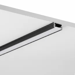 Aluminijasti profil ZARIA za LED-osvetlitev z mlečnim pokrovom / mat črna
