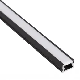Aluminijasti profil ZARIA za LED-osvetlitev z mlečnim pokrovom / mat črna