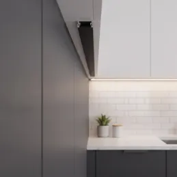 Aluminijasti profil ZARIA za LED-osvetlitev s črnim pokrovom / Črna matirana finish