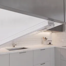 Aluminijast profil ZARIA za LED-osvetlitev s prozornim pokrovom / mat bela